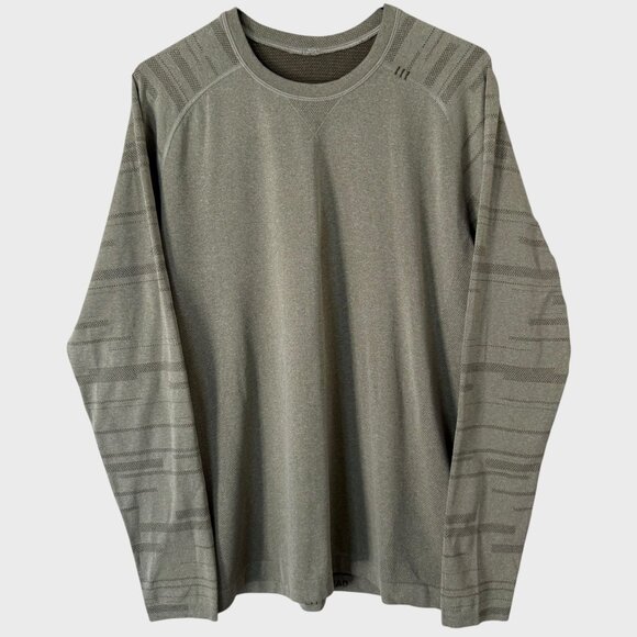 Lululemon Metal Vent Tech Long-Sleeve Shirt Green Men's Medium Casual Activewear - Picture 1 of 12